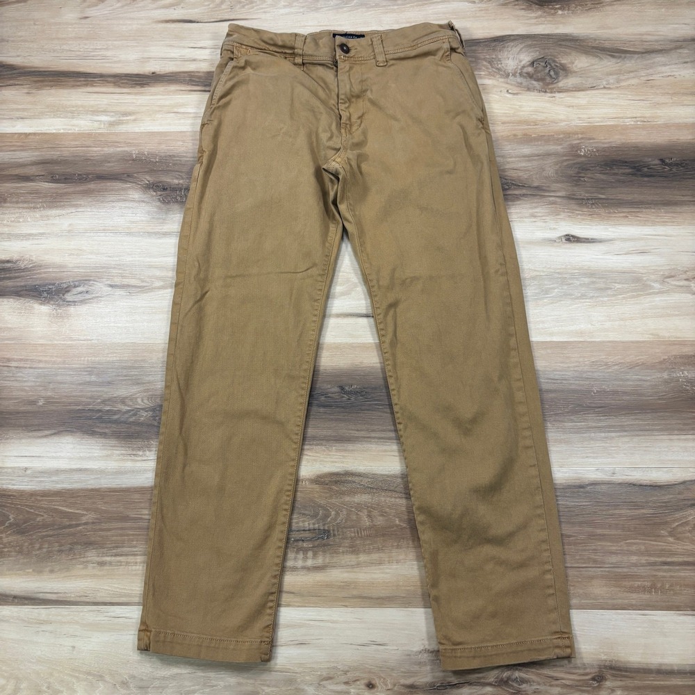 American Eagle Chino Pants Men 30x30 Slim Straight Extreme Flex Cotton Khaki Tan